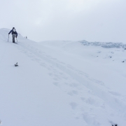 On one of the days we had reasonable visibility to get about level with the glacier.