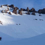 A little below Helen Lake.  We skinned up to here, but found it easier, even with ski crampons, to boot from here up.