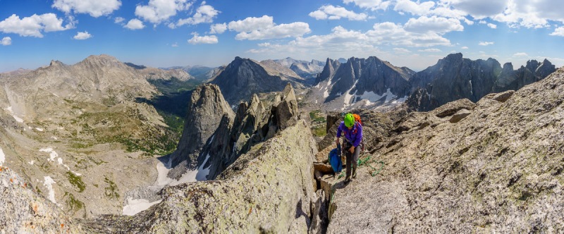 Panoramic from the summit of Wolf\'s Head.