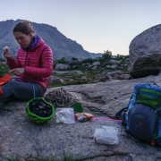 Breakfast before our Wolf\'s Head climb.