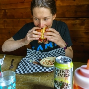We still had at least 50 miles of dirt roads to go, but there is a small cabin/outfitter around just a minute or two down the road from Big Sandy Trailhead.  They hit the spot.
