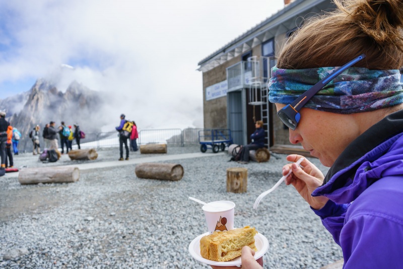 Once again roughing it after climbing.  We left around 7:30 and were back in time to have almond tort and cappuccinos by 11:15.