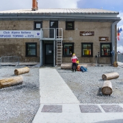 This is literally the approach for the Torino Hut.  I am standing at the doors that lead from the tunnel of the Skyway cable car.