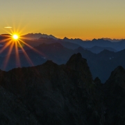 The sunrising over Italy and parts of Switzerland.