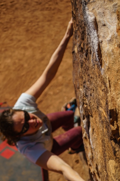 Dana zeroing in on the key jug.