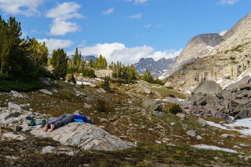Resting in the sun after our day objective.
