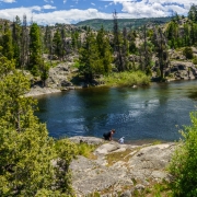 The fishing spot we hiked out to.  I was casting on the left hand side here where the bottom drops.