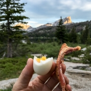 Awesome egg and bacon breakfast that we had pre-cooked and packed in.
