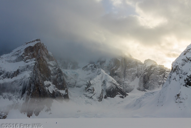 Sunrise through the clearing clouds.  We got a bit of snow on the first night.