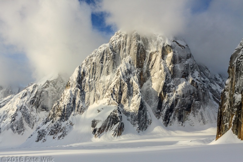 The hulking mass of Mt. Bradley.