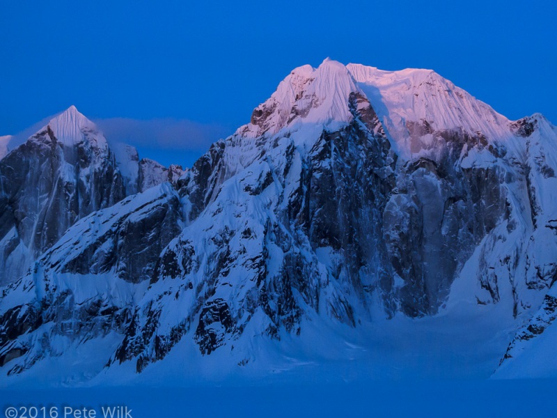 Amazing sunrise on our first and basically only climbing day.