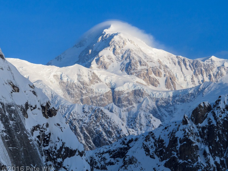 The complexity of the south east face of Denali.