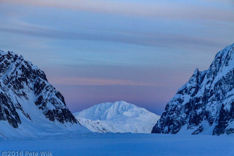 View south after sunset.