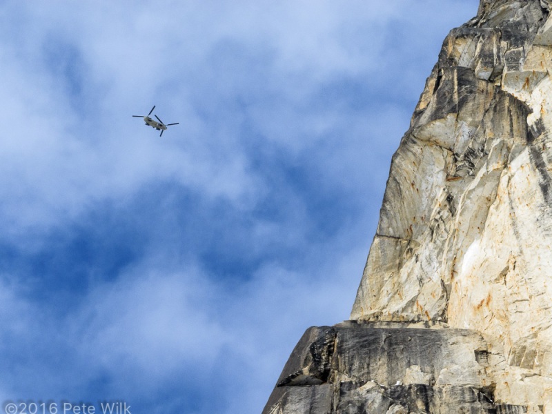 Another view of the Chinook.  The last day of their training was helping the NPS get Denali Basecamp supplied and set up.