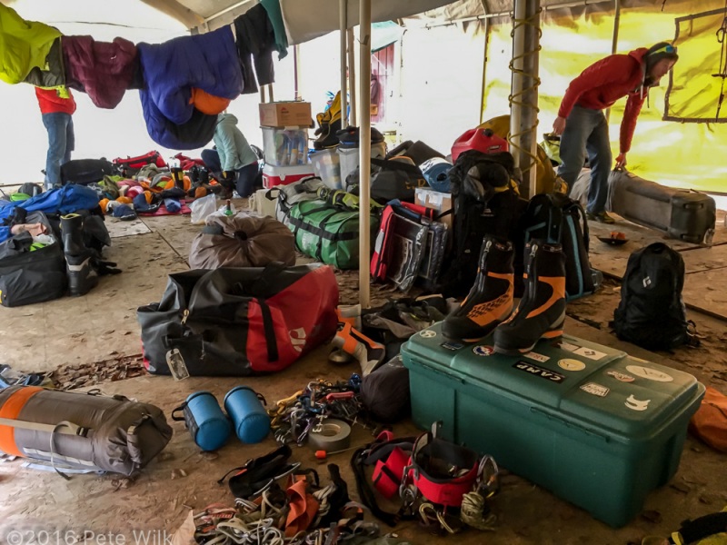 Drying, weighing, packing for the trip home.