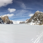 The southern most point on the glacier during our trip.  This looks north back up the glacier.