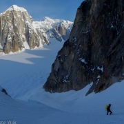 Matt coming up the couloir behind me.  Another 1,500' to go from here.