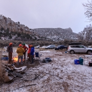 Back at camp.  A snow storm rolled through and left a dusting.  Matt, Carley and I decided we didn't like the prospects of the weather for the remainder of the weekend so we headed back to SLC.