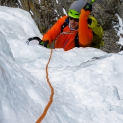 Doug following up the easy approach pitch to Deep Freeze (WI5+).