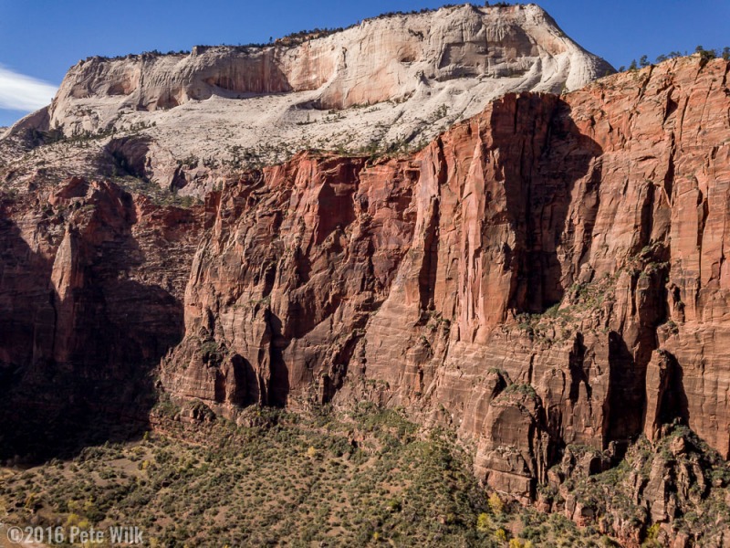 View across the valley.  Moonlight Buttress is the prominent buttress right of center.