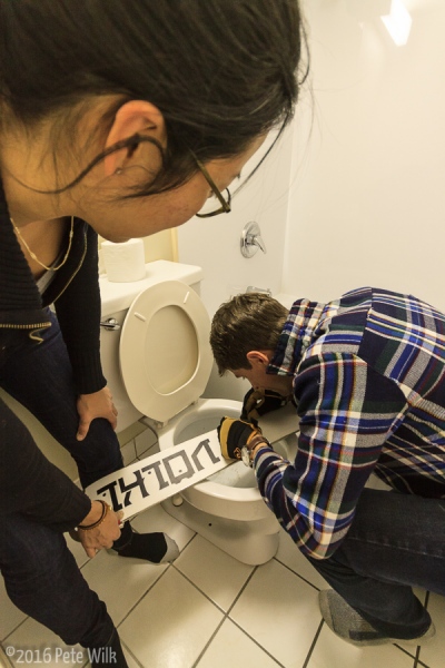 Who amoung us hasn't done a little ski repair in the hotel bathroom over the toilet?