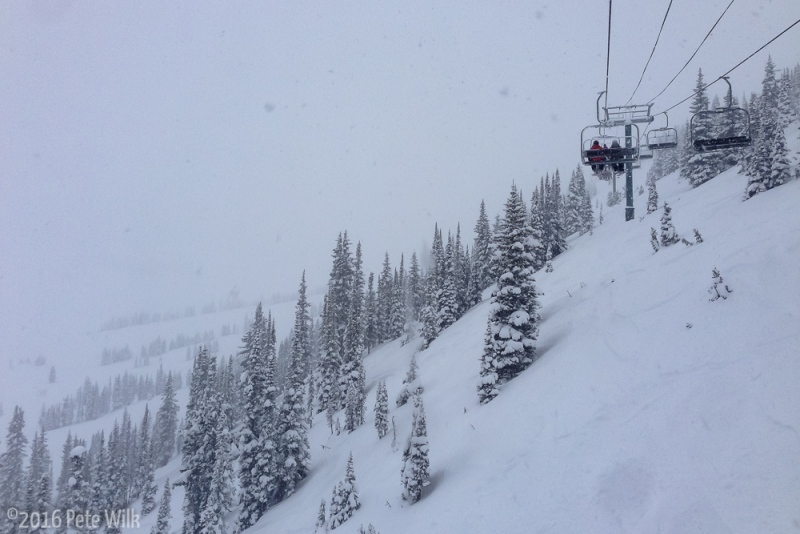 First run up Kicking Horse.  The conditions were pretty great.