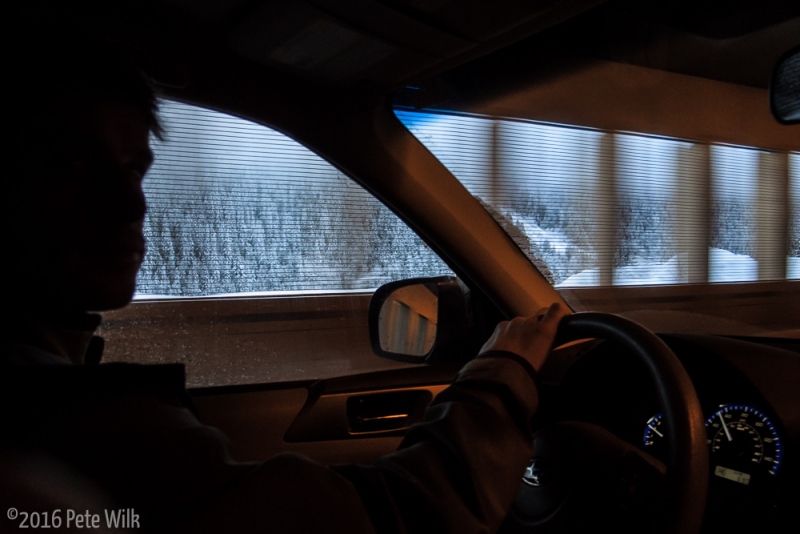 One of the many avalanche sheds in Rogers Pass.  We\'d return in two days for our backcountry fix.