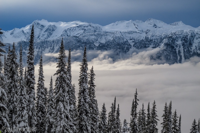 While there was high overcast clouds, we did get some shots of amazing light for the distant mountains.