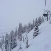 First run up Kicking Horse.  The conditions were pretty great.