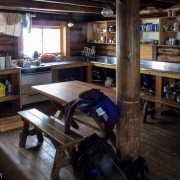 The kitchen area of the Wheeler Cabin.  There is a mirror image of this behind me.  Very well stocked kitchen.