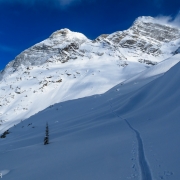 Doing more with less.  Notice the tracks, they are from Perlys Rock.  We weren\'t able to make it all the way due to a time crunch.  A major shame as the run looks epic.