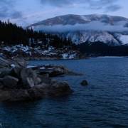 The shoreline reminded me of the Maine coast.  Though the snowcapped mountains in the background aren\'t quite the same.