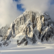 The hulking mass of Mt. Bradley.