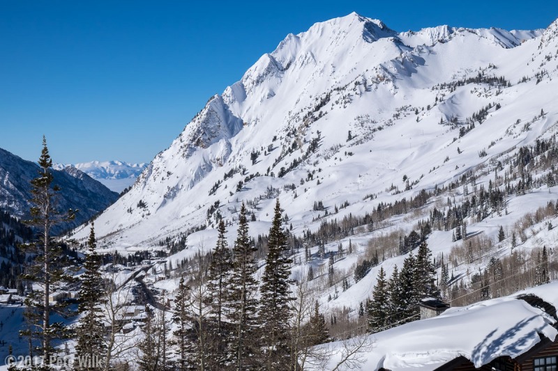 Mt. Superior and SLC in the clouds.