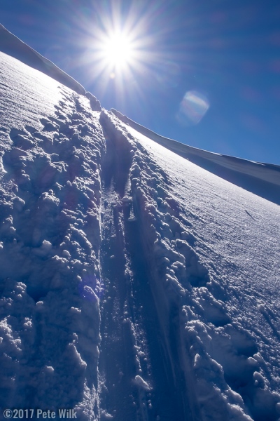 Skinner out of East Bowl Pass.