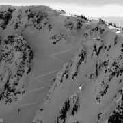 Steep skinner up Wolverine Cirque.