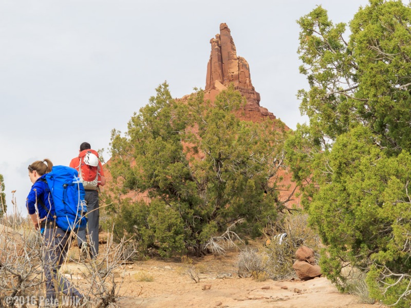 The South Sixshooter has one of the easier routes to the top of a desert tower.
