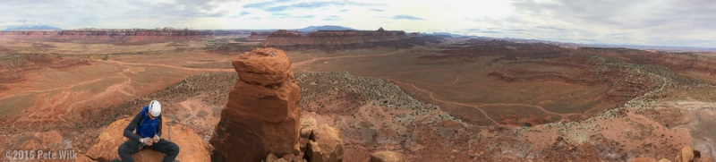 View from the top looking east-south-west from left to right.