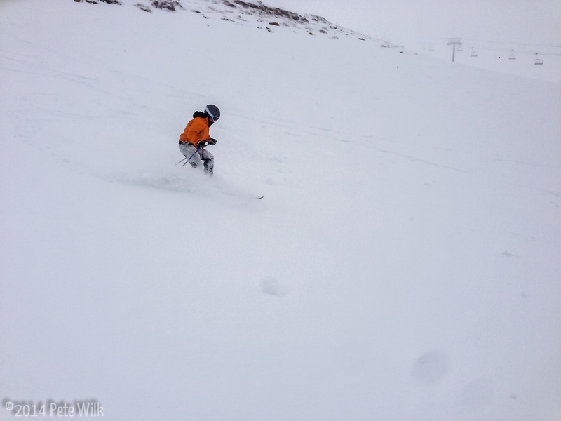 Carly enjoying some late spring dumping at Snowbird.