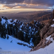 Our semi-late start and slow climbing put us back to our packs just as the sun was setting.  Our hike out was in the dark, but we were on a definied trail.