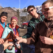 Post park session brews in the parking lot.