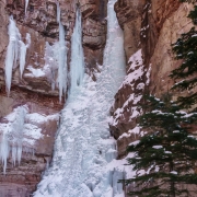 A long pitch (50m) of ice.
