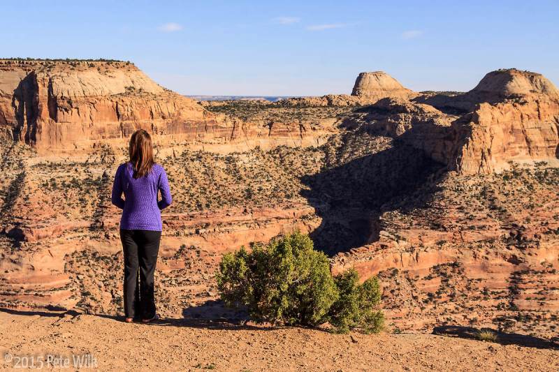 Enjoying the \"Little Grand Canyon\" view.