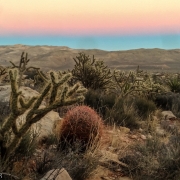 Sunset on the walk out from Black Velvet Canyon.