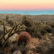 Sunset on the walk out from Black Velvet Canyon.