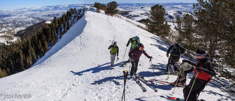 Skiing at Park City Mountain Resort.  Its good to know a patroller who shows you the secret stashes on a warm sunny day.