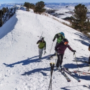 Skiing at Park City Mountain Resort.  Its good to know a patroller who shows you the secret stashes on a warm sunny day.