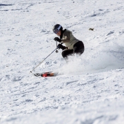 Despite the warm temps and spring snow, this steep face had some decent snow on it.