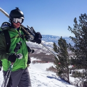 Go Pro on the pole, SLR around the shoulder, beautiful Utah mountains in the background.