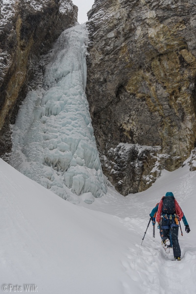 Approaching the base of Whorehouse Hoses (WI5).